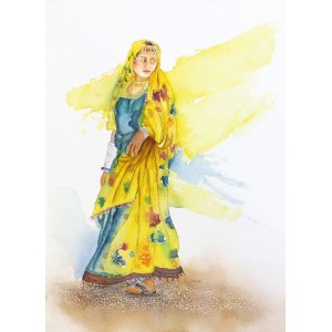 Imtiaz Ali, 14 x 11 Inch, Watercolor On Paper, Figurative Painting, AC-IMA-022